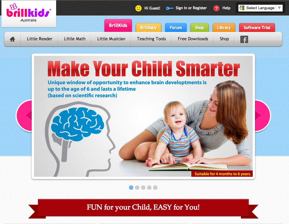 Make sure your above the fold rocks like our client brillkids